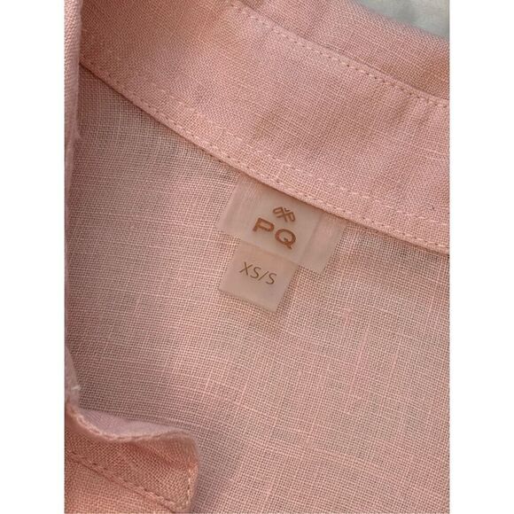 PQ Swim scalloped linen shirt - light pink - S - Picture 5 of 11